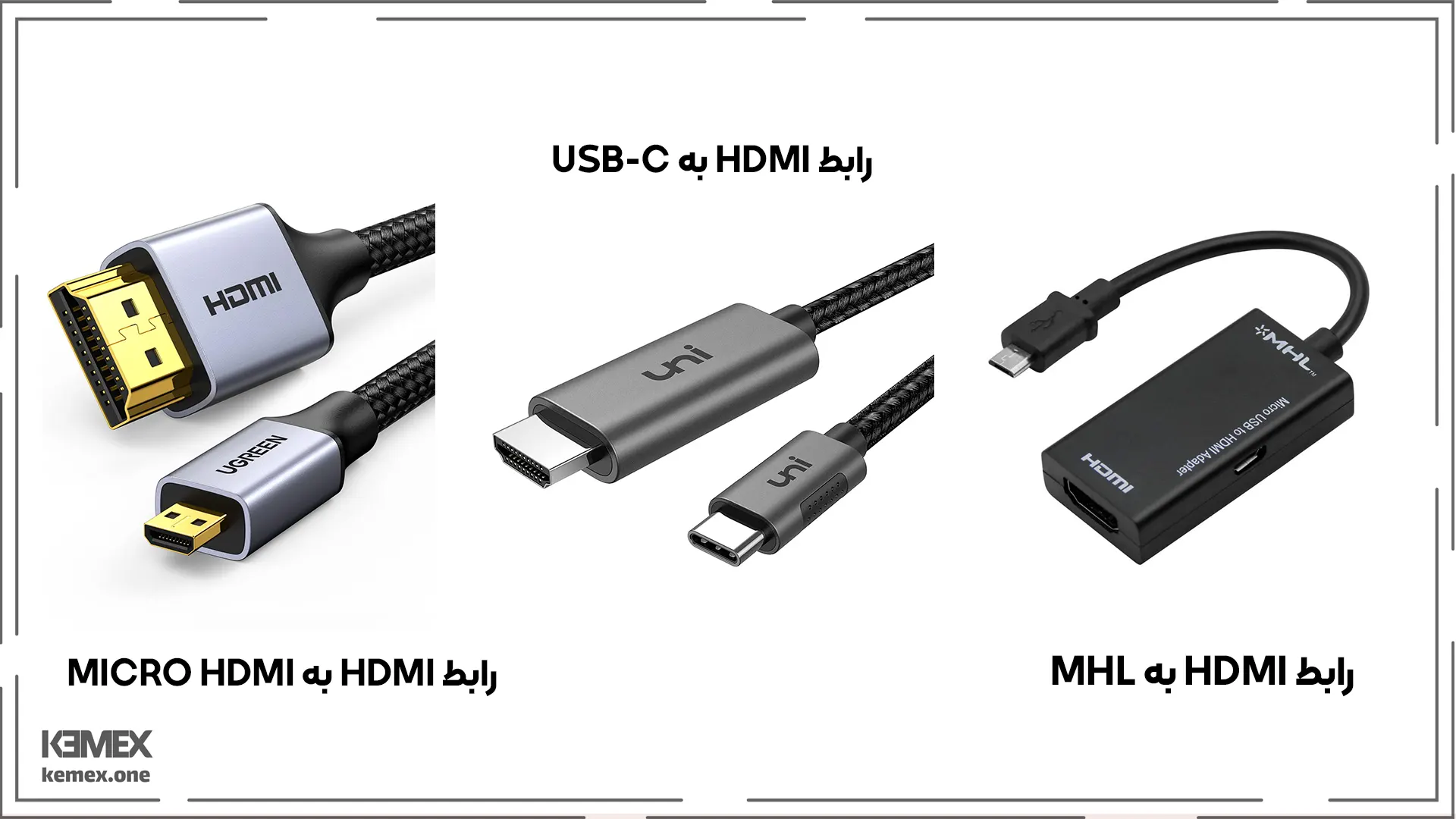 اتصال گوشی و تبلت به پروژکتور با سیم HDMI به Micro HDMI