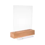 Erasable Memo Night Light Blank Acrylic LED Note Board Wooden Night Light For DIY