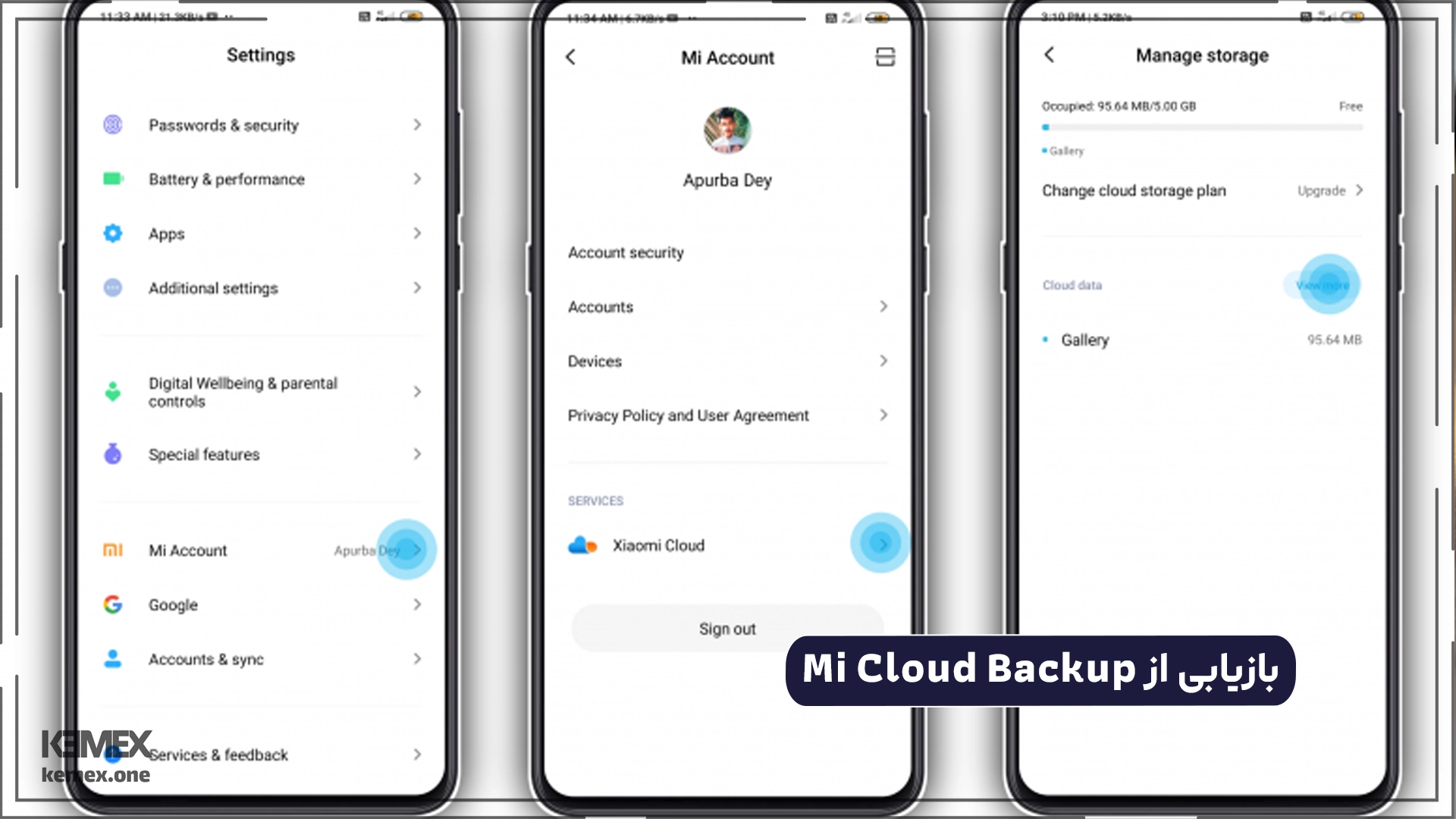 بازیابی از Mi Cloud Backup