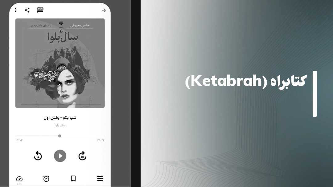 اپلیکیشن کتابراه (Ketabrah) مناسب برای گوش دادن به کتاب های صوتی در کتابخوان الکترونیک اونیکس بوکس